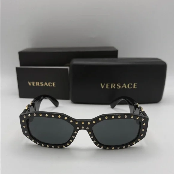Versace Medusa Biggie Studded Sunglasses - Picture 1 of 15